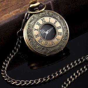 Beautiful new bronnze color Roman numeral pocket watch